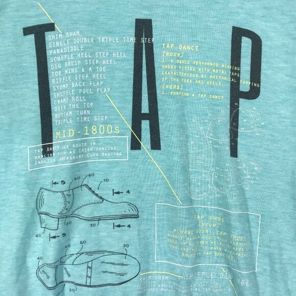 Sugar & Bruno Shirt Youth One Size Blue Tap Dance Pullover Long Sleeve Thumbhole - Picture 5 of 13